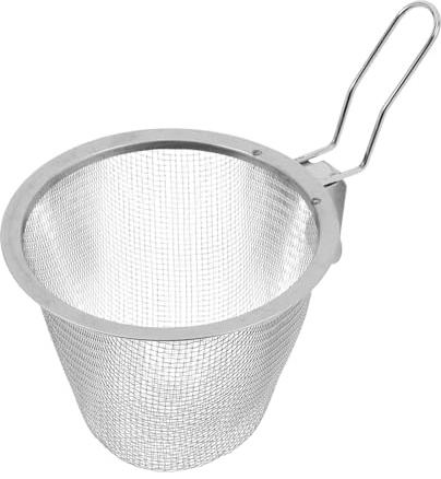 ASAKKURA Scolapasta da Pentola in Acciaio Inox, Cestello a Maglia Fine per Friggere e Bollire, Filtro, Facile da Pulire per Cucina