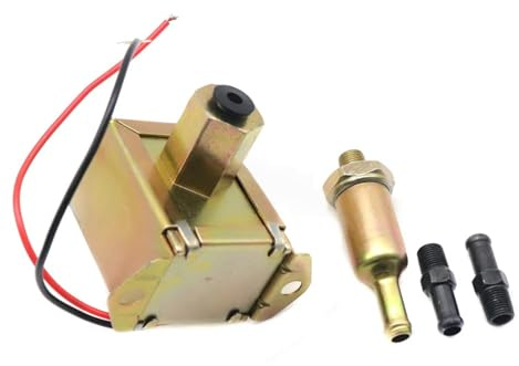 Pompe à essence électrique 12 V, partie supérieure carrée rouge, 40104, 40106, 40107, P502, pour voiture et fourgonnette équipées d'un carburateur Pompe à essence électrique