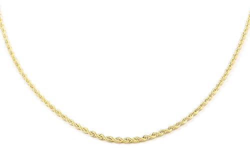 Monde Petit Catena salomonico 1.65 mm (50 cm) - oro giallo 18k (750) - Scatola Regalo - Certificato di garanzia