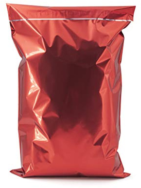 Italpak Sobres Soft con solapa adhesiva roja, 50 unidades, 25 x 38 + 4 cm