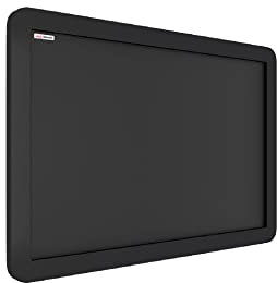 ALLboards Kreidetafel mit Schwarzem Holzrahmen 90x60cm, abgerundete Ecken, Smartphone, Schreibtafel, Kreide