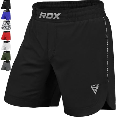 RDX MMA Pantalones para Entrenamiento y Kickboxing - Cortos para Artes Marciales, Grappling, Sparring, Boxeo, Cage Fight - Shorts para BJJ, Muay Thai, Gimnasio Fitness y Deportivos de Combate