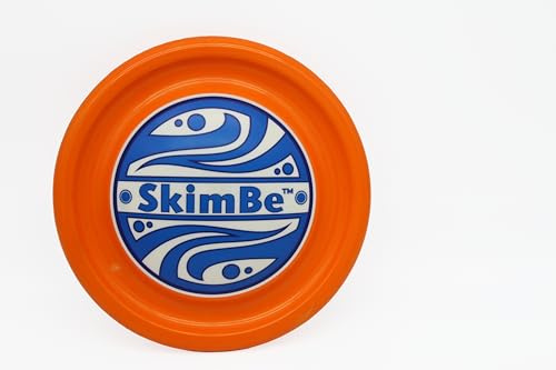 SkimBe® Disc Toy – Skimming Disc for Pool, Beach & Summer Games – Water Skimming Toy for Kids & Adults – Durable Floating Toy for Pool, River & Backyard, Party Fun, Swim & Outdoor Water Play (Orange)