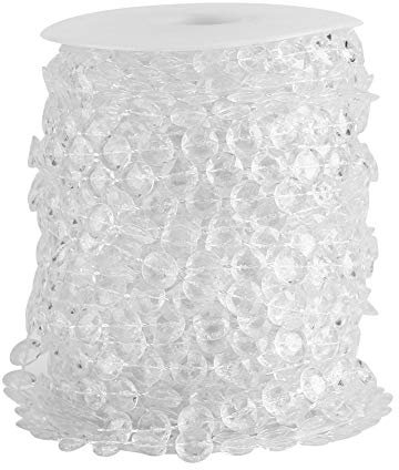 Tyenaza Cortina de Cuentas, Cuentas de acrílico para Cortina, Guirnalda de Perlas de Cristal, hebras para Hacer Cortinas, decoración de árboles, Bodas y Celebraciones de Fiestas, 30 m(1#)