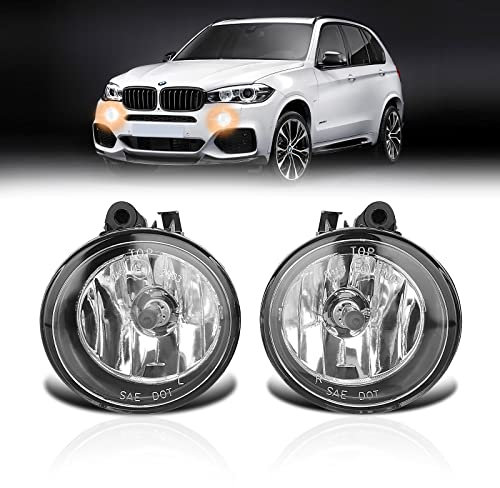 TangMiGe Nebelscheinwerfer Kompatibel mit BMW X1 X2 X3 X4 X5 X6 (F48 F39 F25 F26 F15 F16), 2010-2019, nicht in Kombination mit adaptiven Scheinwerfern verwendet, 1 Paar, Klar