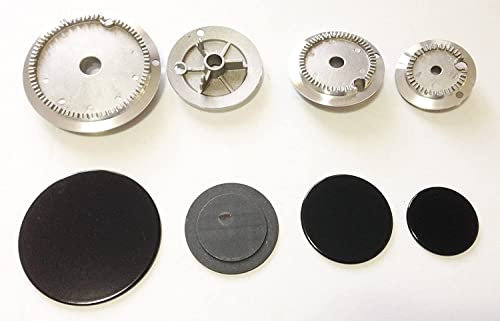 G GRIMALDI Kit 4 Fuochi Bruciatori e Piattelli sostituzione Piano Cottura Cucina compatibile Electrolux, adatto Zanussi, compatibile REX