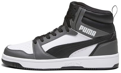 PUMA Unisex Rebound V6 Sneaker, White Black Shadow Gray, 41 EU