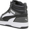 PUMA Unisex Rebound V6 Sneaker, White Black Shadow Gray, 41 EU