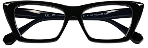 DOOViC Katzenaugen Lesebrille Blaulichtfilter Modische Damen Lesehilfe Augenschutz für Büro und Freizeit