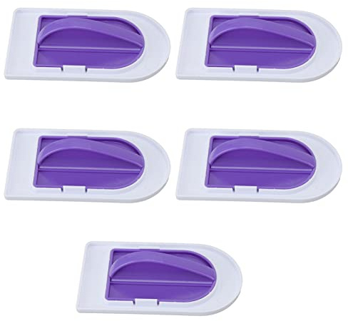 Miskall 5Pcs ABS Cake Smoother, Fondant Cake Non Stick Handle Design Decorate Smoother Polisher for Home Cake Shop