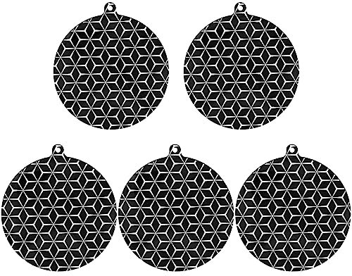 5 PCS Induction Hob Protector, Induction Hob Cover Mat, Hob Covers for Induction Hob Anti-Slip Mat Silicone Pad Scratch Protector Cover Heat Insulated Mat (20 cm, Black)