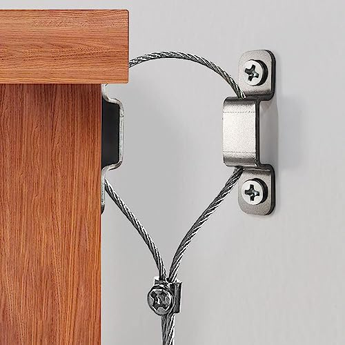 Furniture Anchors, TUPSKY Falling Furniture Prevention Device Cabinet Anti Tip Kit for Baby Proofing (5 Pair)