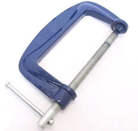 Unibos | 6-Inch Heavy Duty G Clamp | Chrome-Plated Steel Screw, Swivel Pad, Sliding T Handle | Versatile & Durable Clamp for Precision Woodworking, Metalworking & DIY Projects (6 inch)