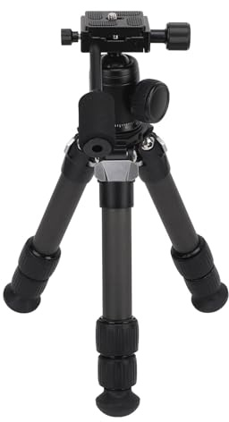 Carbon Fiber Mini Tripod, Durable Portable Tabletop Stand, 360° Ball Head Phone Holder, 10kg Load Capacity, for Live Streaming, Selfies, Outdoor Travel Shooting
