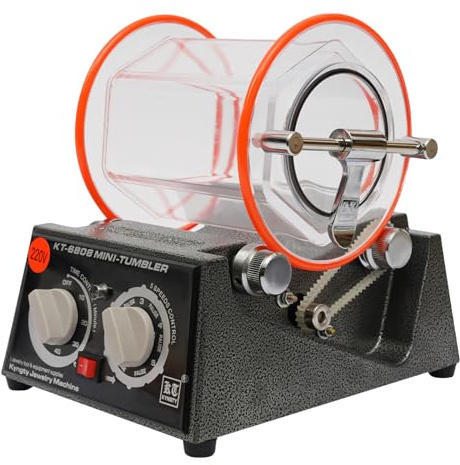 KLOOLIVE Rotary Tumbler Schmuck Polierer Gold/Münzen Polieren Finishing Maschine Poliermaschinen Poliertrommel Kugelmühle Schmuckpolier 3kg