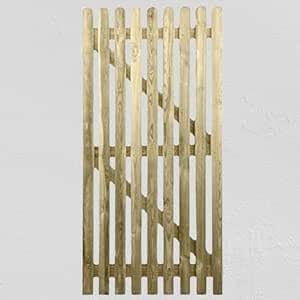 md carpentry Wooden Garden Picket Gate, Pressure Treated, 180cm High x 105cm Wide x 6cm Deep, Green
