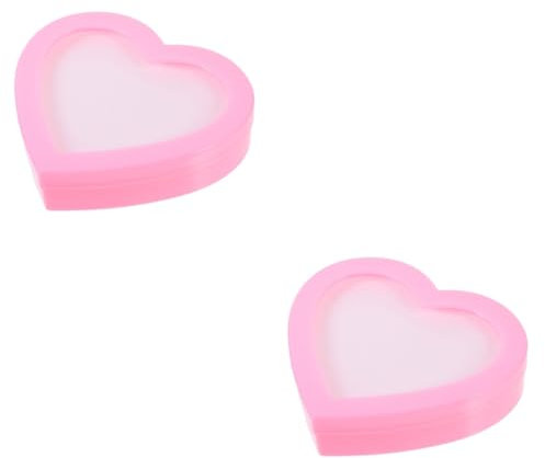 CONGARTENO 2stücke Herzförmige Schmuckaufbewahrungsbox Für Fächer Einfach Zu Öffnen Staubdicht Für Ringe Und Schmuck Perfektes Für Mädchen