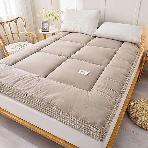 Klappbett Futon Einzelschlafsofa Bodenmatratze Faltbare Matratze Bodenkissen Futonmatratze Klappmatratze Klappbett Klappbett Gästebett Futonschlafsofa Bodenbett Tagesbett Mit Matratzen(Brown,180*200cm