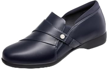DREAM PAIRS Loafers för kvinnor slip-on uppklädda bekväma affärer vardag arbete kontor fuskläder loaferskor med fotvalvstöd, Marinblått Xsp, 40 EU