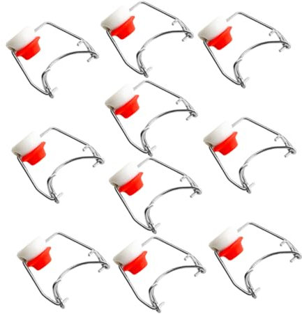 OFFSCH 10pcs Swing Bottle Caps Anti-Spike Drink for Home Brewing Airtight Glass Bottle Lids with Silicone Seals