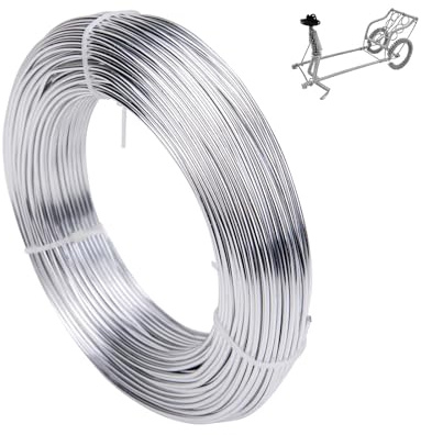 Hantverkstråd 2 mm x 30 m, silvertråd, smyckestråd silver