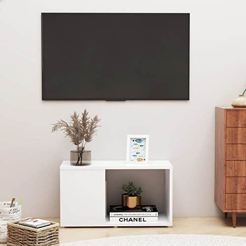 Xichuzi Mueble para TV, Mesa TV, Mueble TV Salon, Mueble Television, Mesa Television, Muebles De Salon, Mesa Salón TV, aglomerado Blanco 60x24x32cm