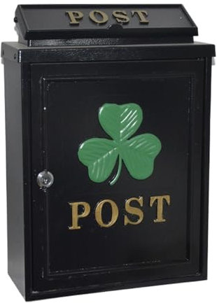 Cassetta Postale Cassetta postale Villa Cassetta postale inglese antica antipioggia Cassetta postale esterna Cassetta postale creativa Posta in arrivo Cassetta Della Posta Da Parete(Clover in stock)