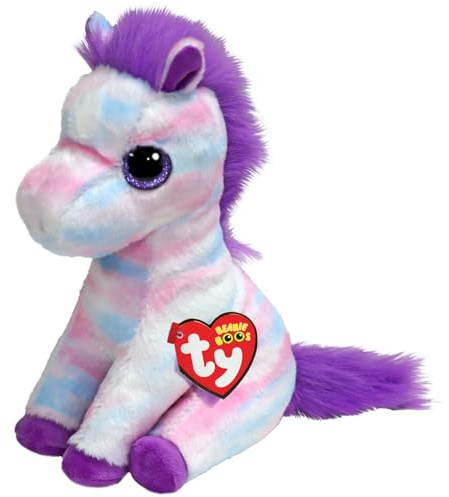 TY Beanie Boos – Hayden das Pferd mit großen und glitzernden lila Augen, das Plüschtier mit großen glitzernden Augen – 15 cm – T37378