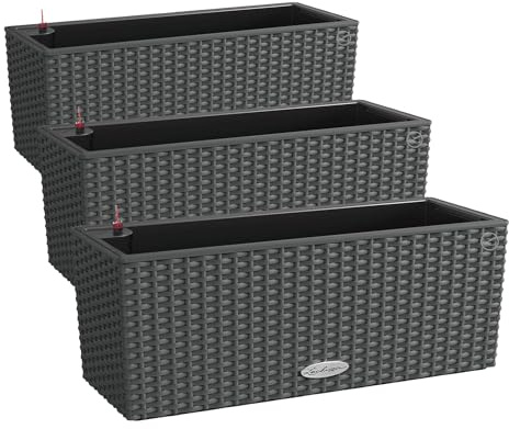 Lechuza BALCONERA Cottage 50 Granit 15602 (Packung mit 3)