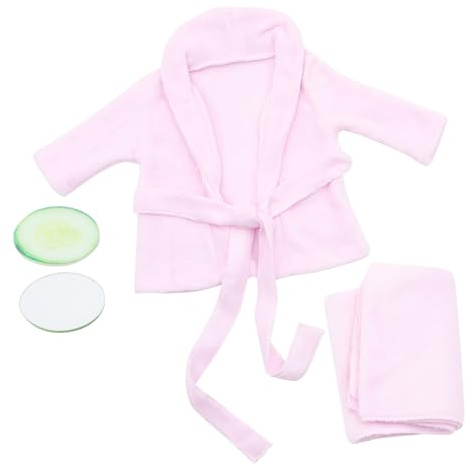 Angoily Peignoir pour Bébé -né en Polaire Corail Moelleux, Accessoire Photo Confortable et Peau-Friendly Design Adorable pour Séance Photo Amusante