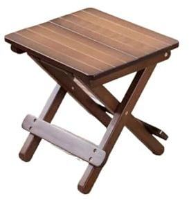 Sgabello Pieghevole Legno Sgabello pieghevole, tavolino pieghevole da esterno, tavolino portatile, tavolino piccolo, tavolino decorativo, tavolino da caffè piccolo(WalnutColor)