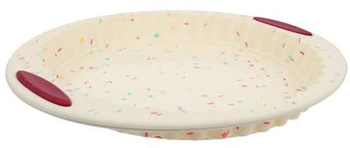 MALUGOGO Silicone Cake Pan Candy Color Savarin Mold Reusable Non-Stick Baking Ring for Cake Bread Biscuits DIY Healthy Food Safe High Temperature Resistant