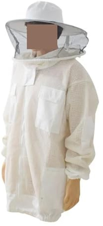 Imkereibedarf Schutzanzug For Imker: Dreilagige, Atmungsaktive Und Belüftete Schutzkleidung Mit Abnehmbarer Schutzmaske Kapuze Imkereiausrüstung(3XL)