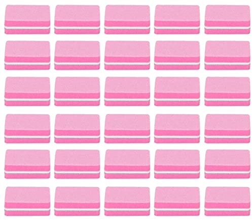 Bloc tampon à ongles professionnel, lime de ponçage, noyau en éponge haute densité, outils d'art des ongles pour manucure et pédicure, Salon à domicile, ongles en Gel acrylique (Rose)