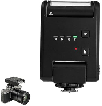 KAKAKE YN6 Mini Flash Manuel Standard pour A7 A6400 A6500 A6300 A6000, 4 Niveaux de Sortie, Rotation à 105°, éclairage de Photographie pour Artistes Créatifs (Noir)