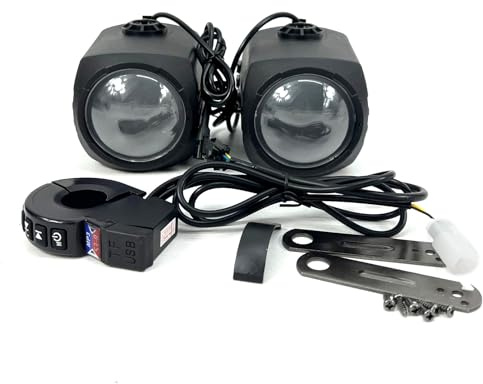 Impianto stereo per moto – Radio audio manubrio con amplificatore HiFi, design resistente alle intemperie, audio completo per moto con altoparlanti, supporto AUX USB per potente e trasparente