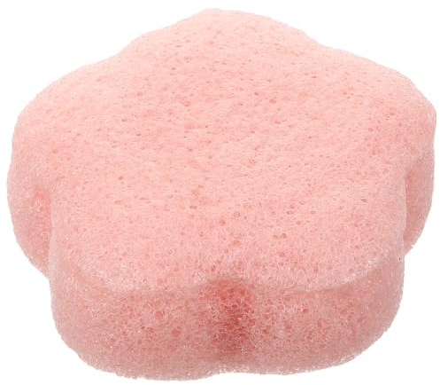 HOMSFOU Esponja Natural Facial Exfoliación de Limpieza y Forma Flor para Delicada Cuidado Adecuada Mujeres que Buscan del Rostro