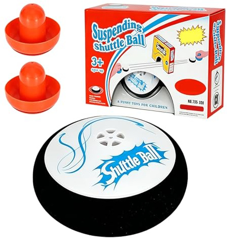 Air Hockey Hover Puck Set,Portable Table Air Hockey with 2 Paddles, Mini Electric Floating Hockey for Family Entertainment