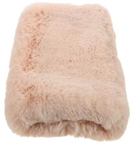 Garneck Plush Hand Muff for Women Hand Warmer for Women Beige Faux Fur Muff Easy-maintenance for Skiing and Office