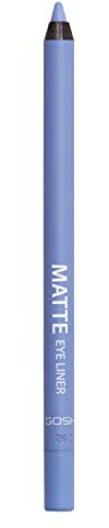 GOSH Matte Eyeliner in strahlendem Hellblau I cremig weiche Textur für einfaches Auftragen I hohe Deckkraft, ideal für Smokey Eyes I perfekt zu Maskara I vegan & parfümfrei I 006 Ocean Mist