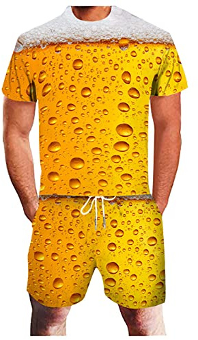 Sport Herren Fitness Bier Freizeit Laufen Plus Anzug 3D Zweiteilige Größe Sommer Herren Anzüge & Sets Taekwondo Anzug