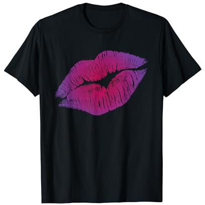 Pink Kissing Ombre Lippenstift | Perfektes 80er Jahre Party Design T-Shirt