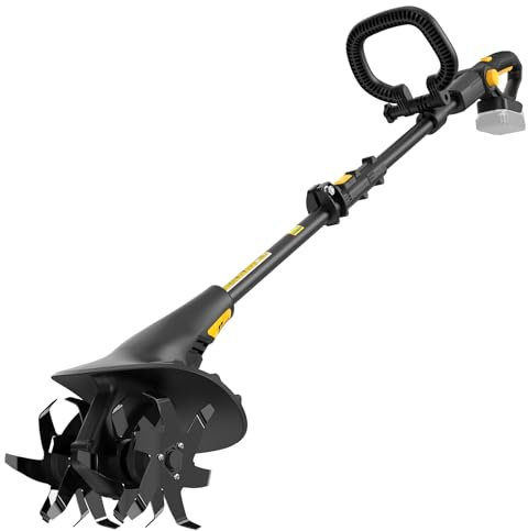 Cordless Tiller Cultivator Electric Rototiller Fit for DeWALT 20v Max Battery for Gardening & Farming(Battery not Included)