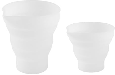 Alide 2 pezzi di misurini pieghevoli in silicone per detersivo per bucato da 50 ml/100 ml per detersivo liquido in polvere e ammorbidente