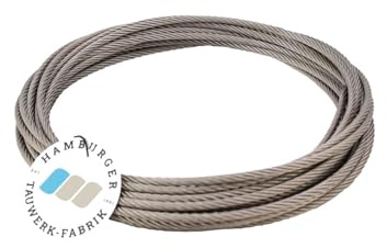 10 Meter - 2,0mm Edelstahldrahtseil 7x19 V4A Inox rostfrei Drahtseil Stahlseil Geländerseil
