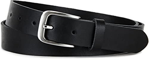 Frentree Ledergürtel MADE IN GERMANY, Gürtel für Damen und Herren, 3 cm breit, Schwarz, 120 cm