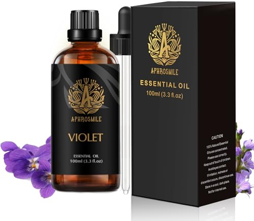 Aromaterapia Violetta Olio Essenziale Puro 100ml - Per Diffusore, Deodorante Ambientale, Candele e Massaggi