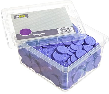 &joy Jetons Plastiques Gravés Fleur Violette - 500 pièces - 29 mm