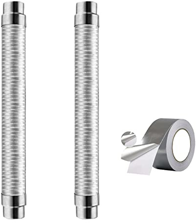 AHDFY Varios Tamaños Tubos De Estufas De Leña,Doblando Telescópico Resistencia A Altas Temperaturas Preservativo Espesar Papel De Aluminio Tubo Chimenea Tubos Estufa Pellets,2,70mm