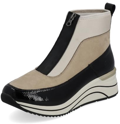 Remonte D0T71 dam platåstövletter, lös insats, Beige kombi 60, 42 EU Weit